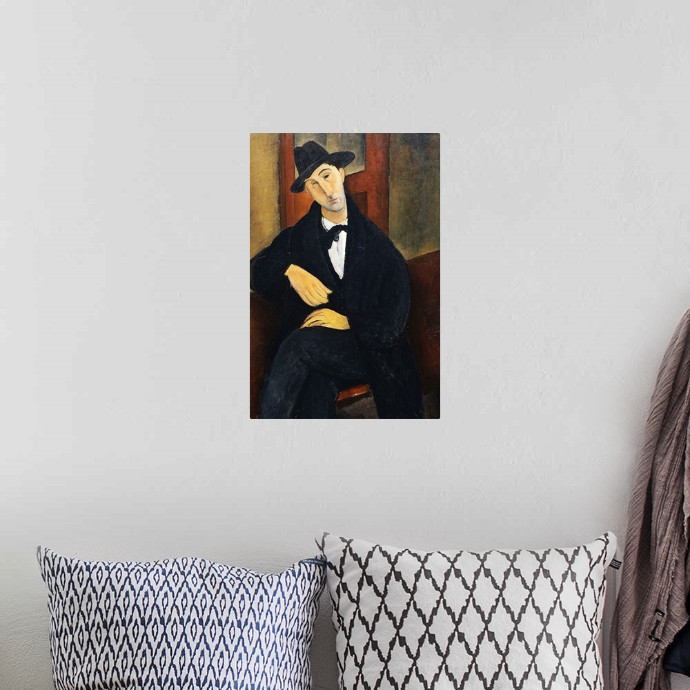 A bohemian room featuring CH378363 Portrait of Mari, 1919-20 (oil on canvas) by Modigliani, Amedeo (1884-1920); Private Col...