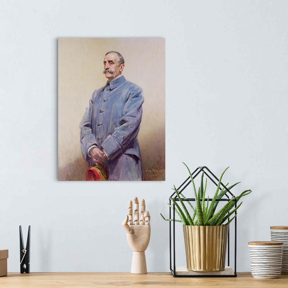 A bohemian room featuring XIR27923 Portrait of Marshal Ferdinand Foch (1851-1929) 1920 (oil on canvas)  by Patricot, Jean (...