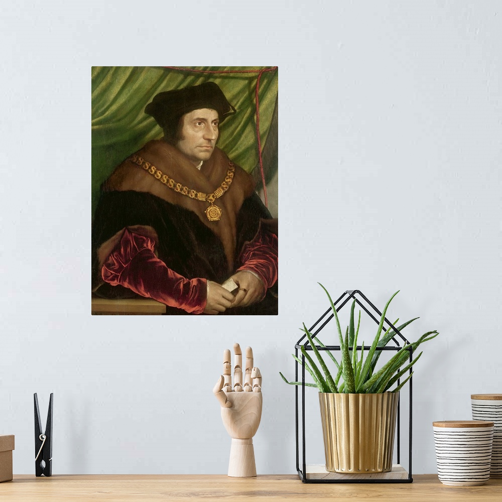 A bohemian room featuring Portrait of Sir Thomas More (1478-1535)