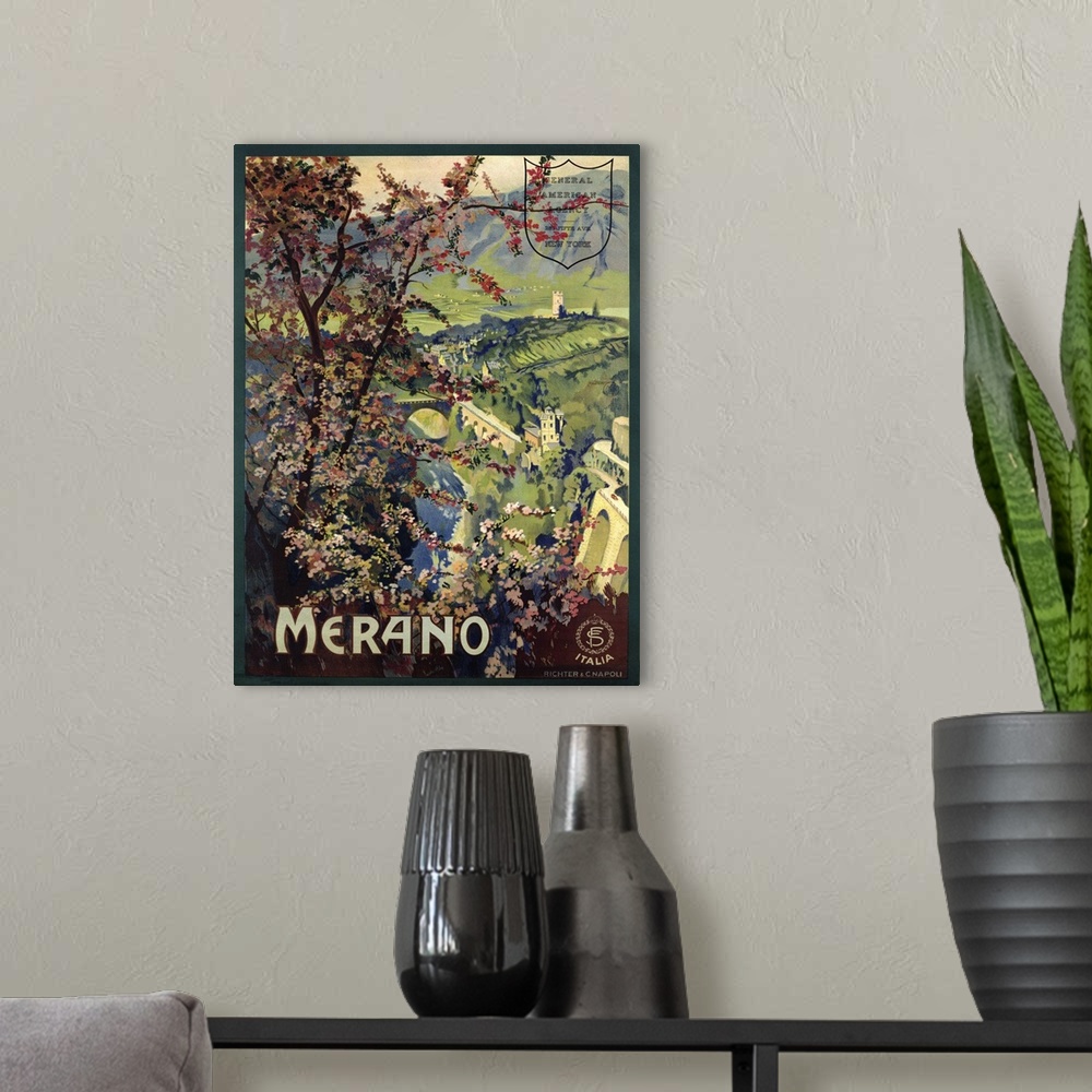 A modern room featuring Poster of Merano, printed by Richter