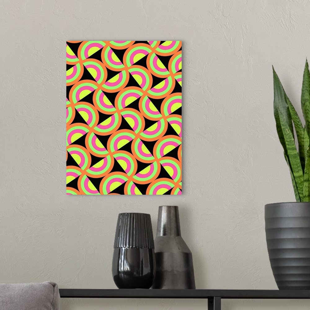 A modern room featuring Psychedelic Squares