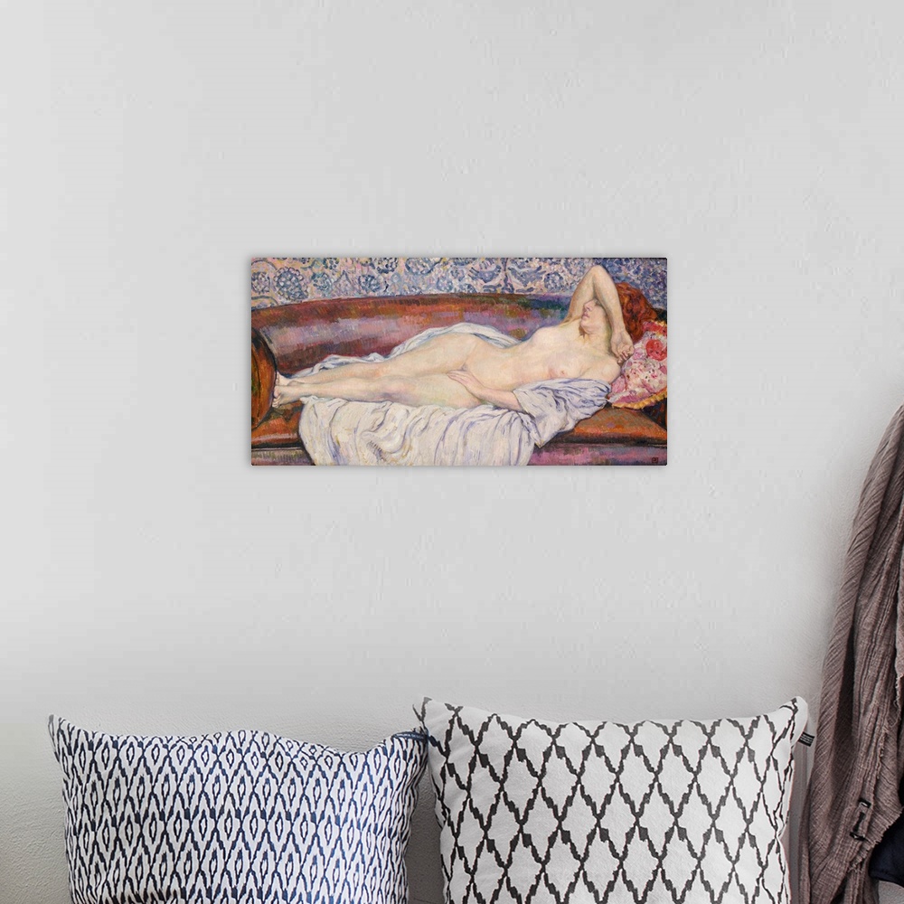 A bohemian room featuring Reclining Nude