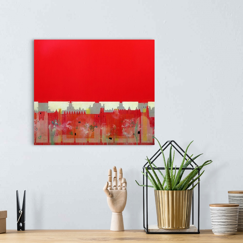A bohemian room featuring Red Painting