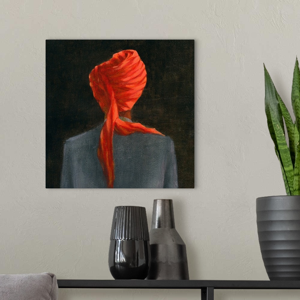 A modern room featuring Red turban, 2004