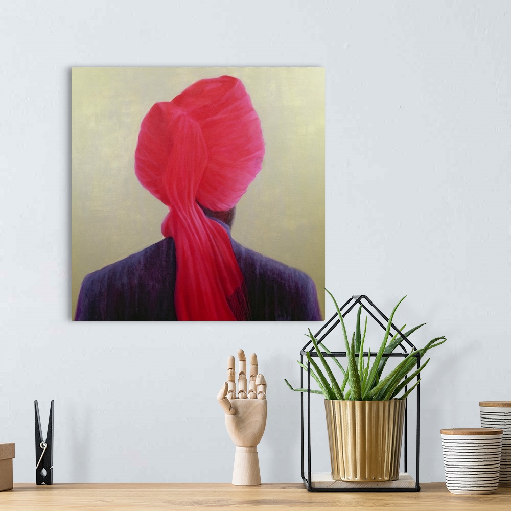 A bohemian room featuring Red Turban, Purple Jacket