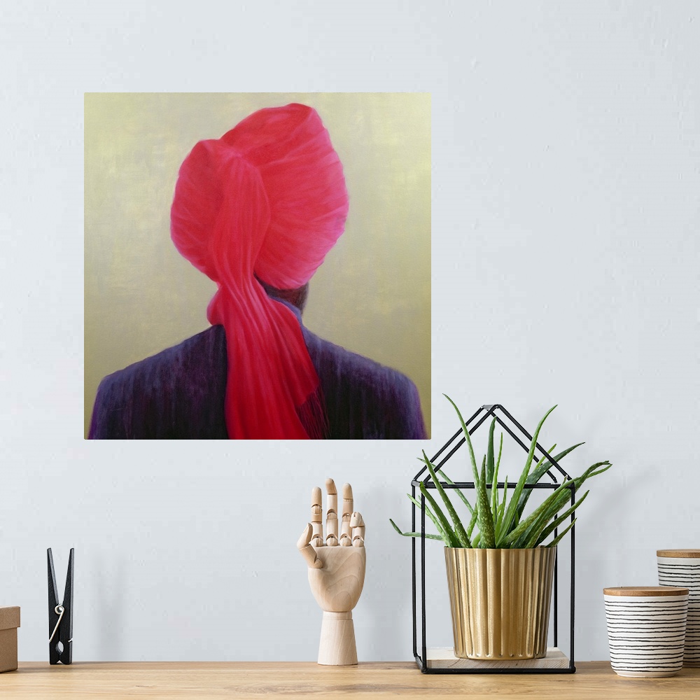 A bohemian room featuring Red Turban, Purple Jacket