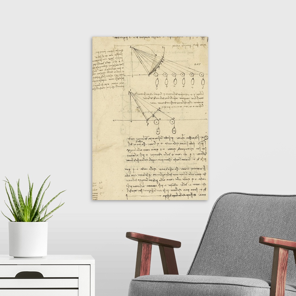 A modern room featuring Register of Milan Cathedral from Atlantic Codex