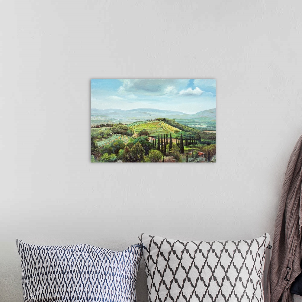 A bohemian room featuring Rolling Hills, Pistoia, Tuscany