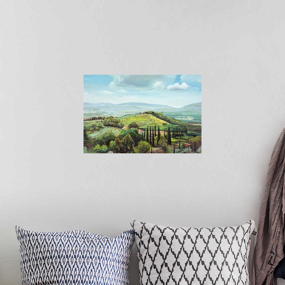 A bohemian room featuring Rolling Hills, Pistoia, Tuscany