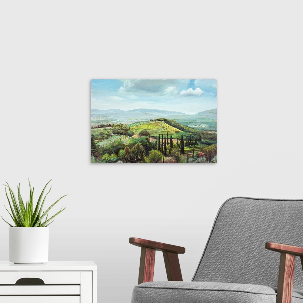 A modern room featuring Rolling Hills, Pistoia, Tuscany