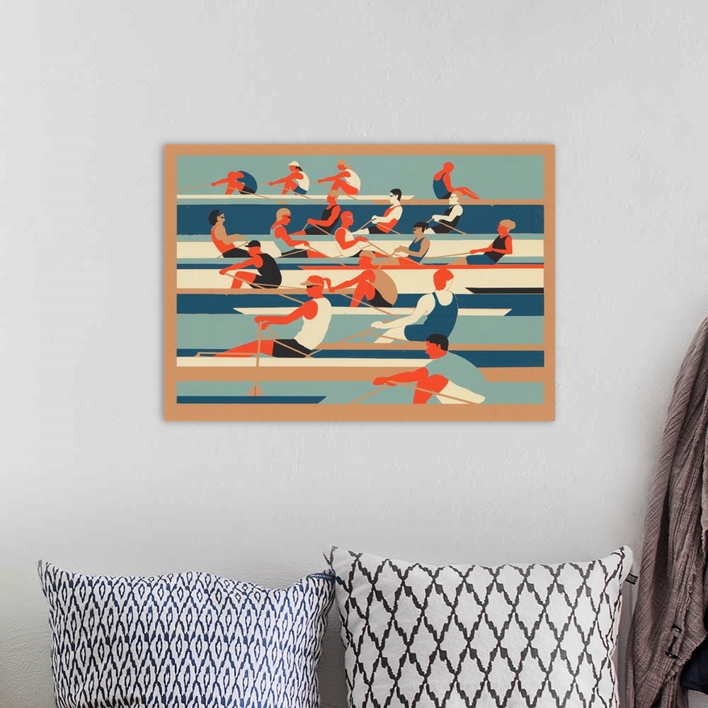 A bohemian room featuring Rowers