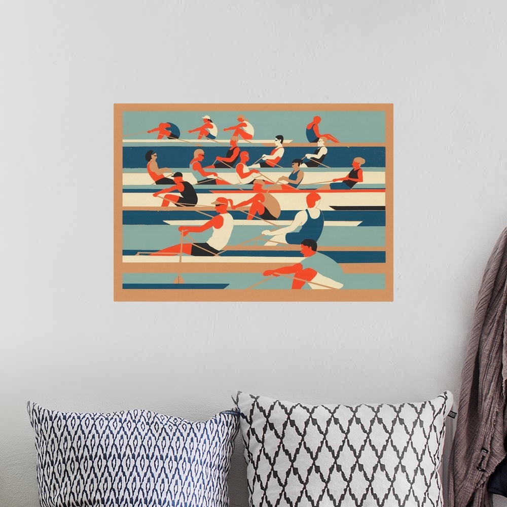 A bohemian room featuring Rowers