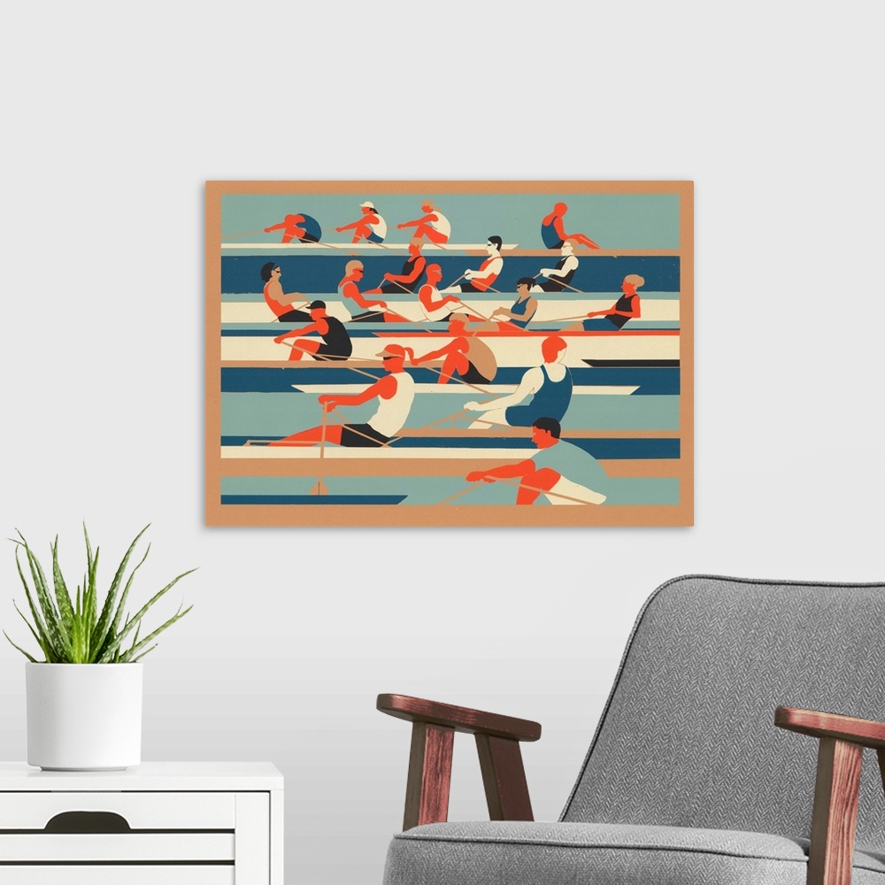 A modern room featuring Rowers