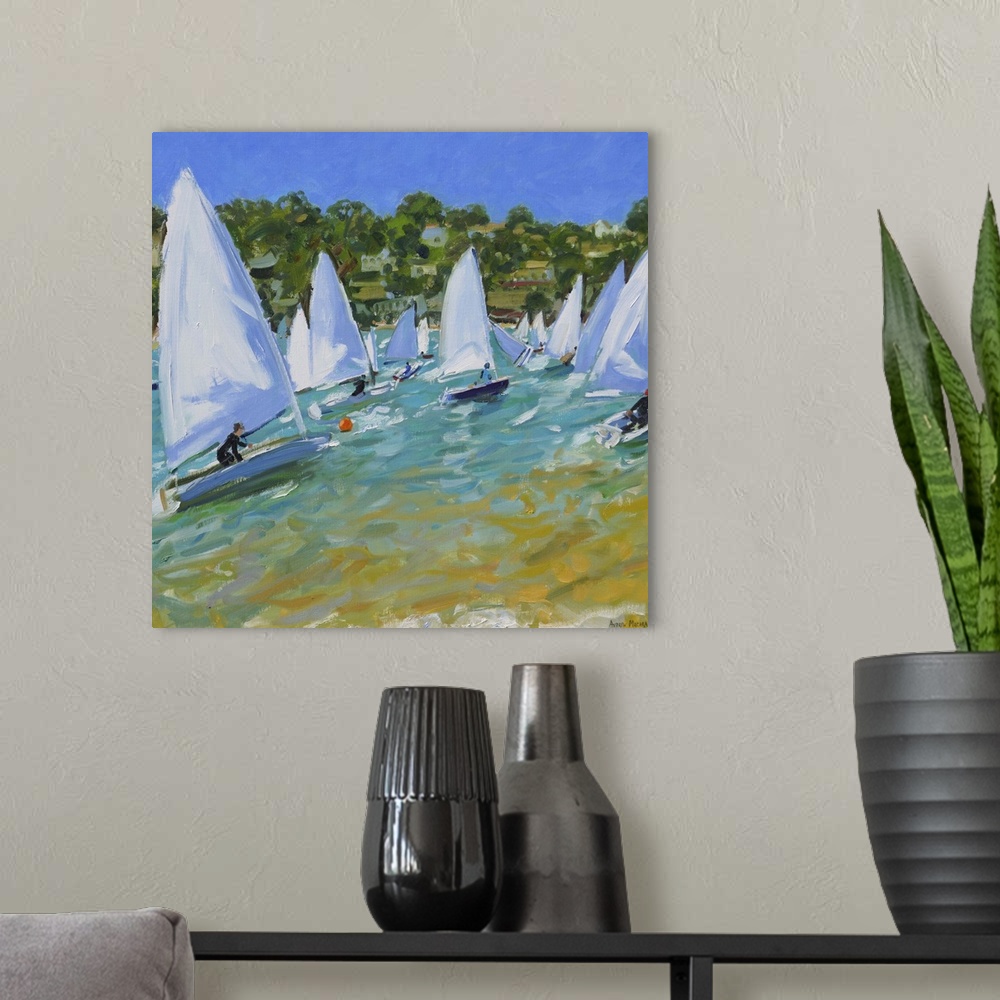 A modern room featuring Sailboat Race