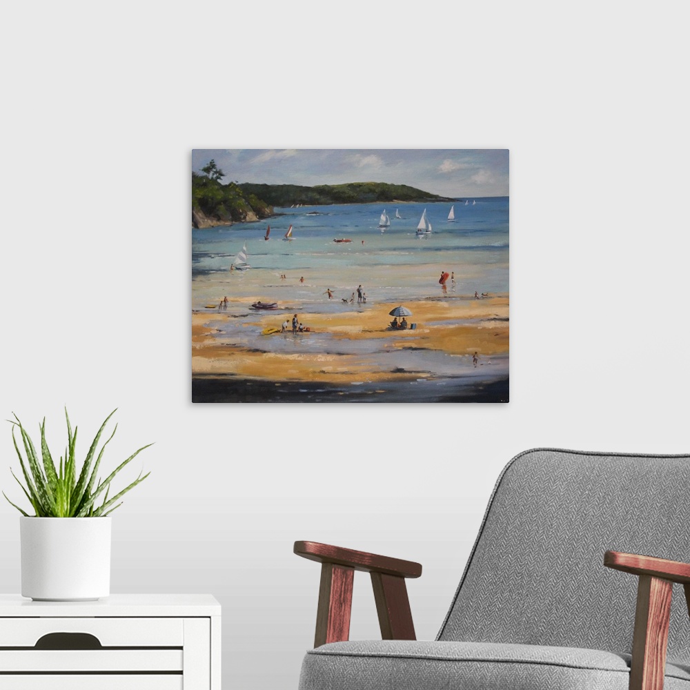 A modern room featuring Salcombe North Sands, Blue Umbrella