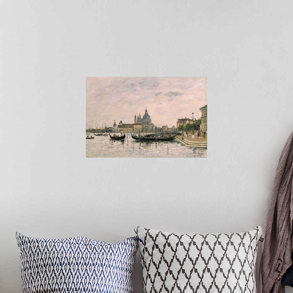 A bohemian room featuring Venice: Santa Maria della Salute and the Dogana seen from across the Grand Canal..PAINTINGS.paint...