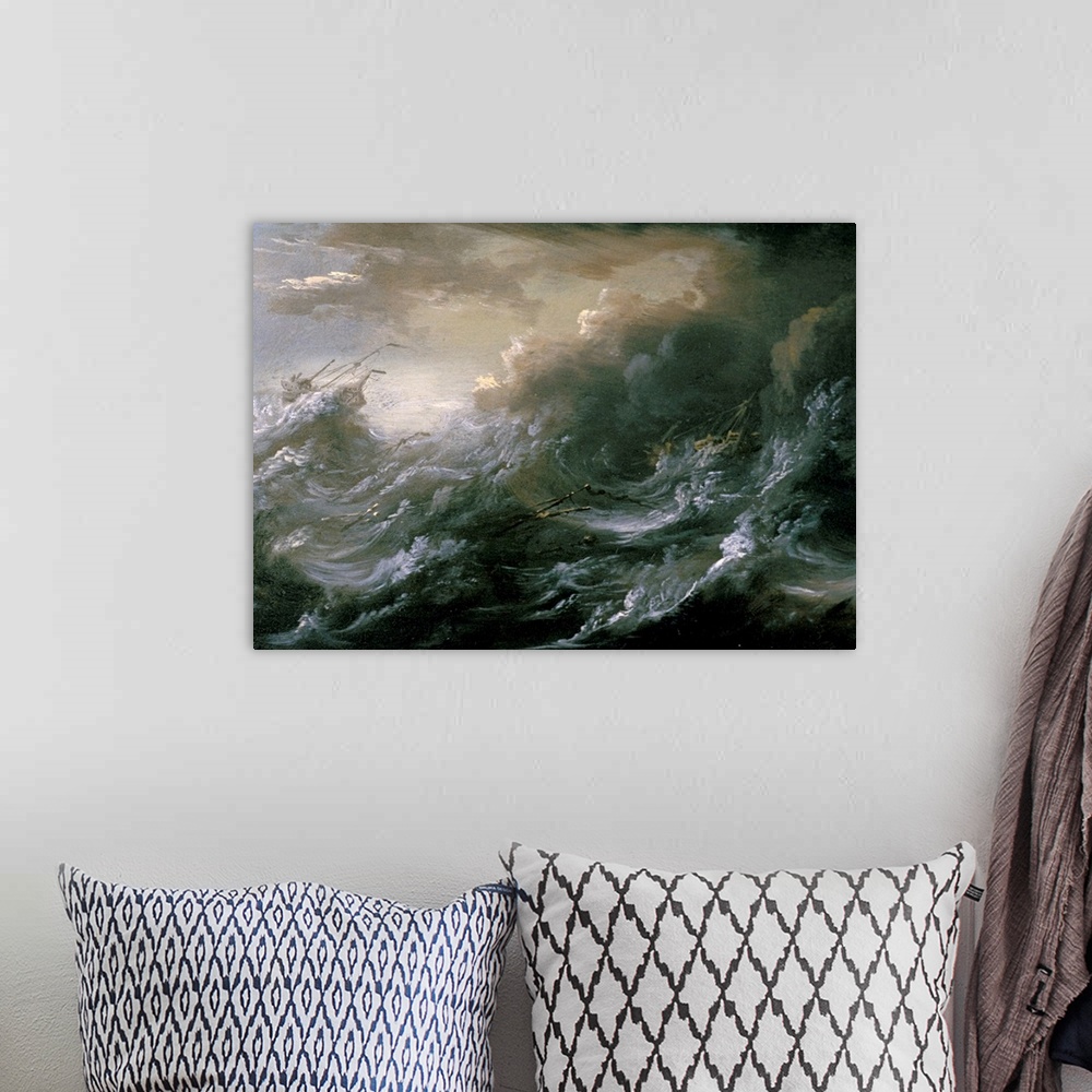 A bohemian room featuring Sea storm and shipwreck