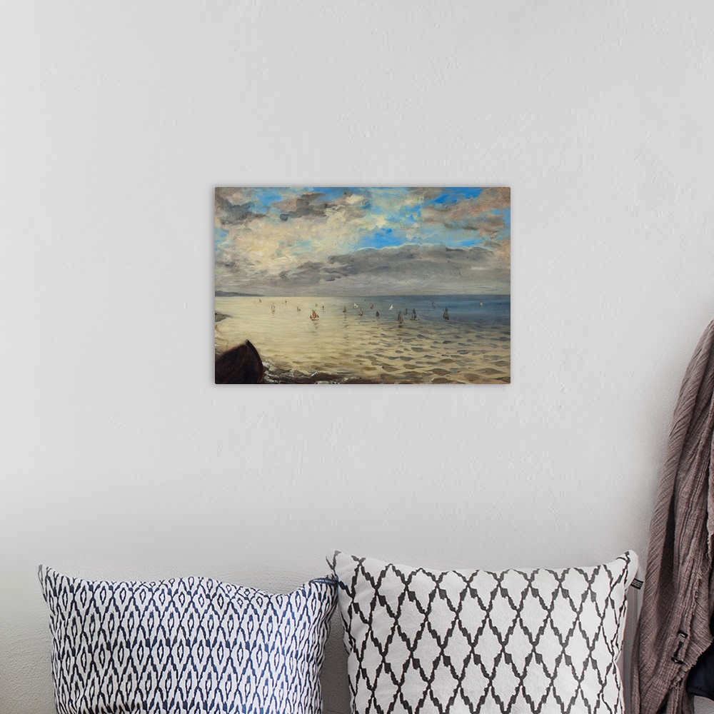 A bohemian room featuring la mer vue des hauteurs de Dieppe;