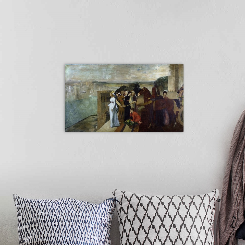 A bohemian room featuring Seven wonders of the ancient world. Originally oil on canvas. By Degas, Edgar (1834-1917).