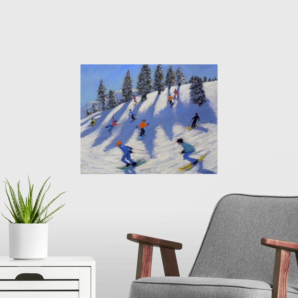 A modern room featuring Skiers, Lofer, 2010