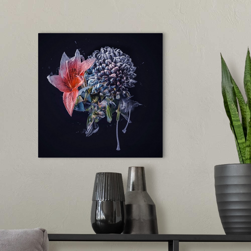 A modern room featuring Small Bouquet, 2018
