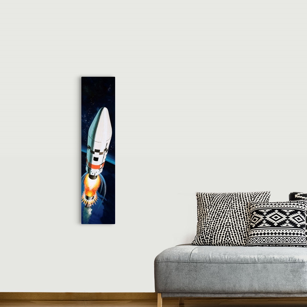A bohemian room featuring Space rocket