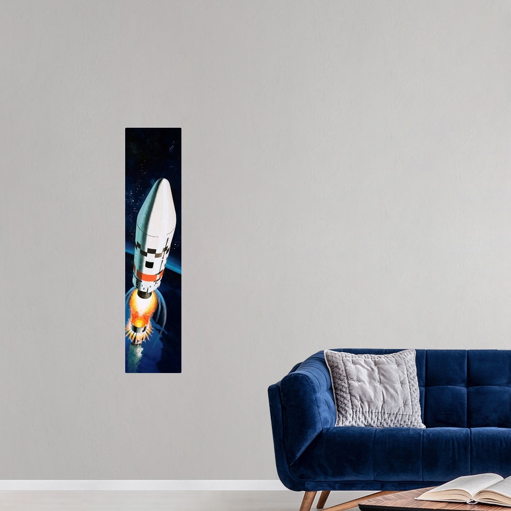 A modern room featuring Space rocket