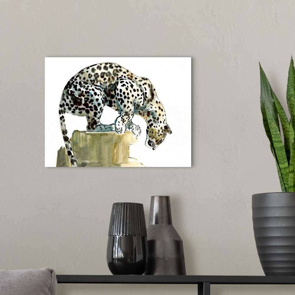 A modern room featuring Spine (Arabian Leopard) by Mark Adlington.