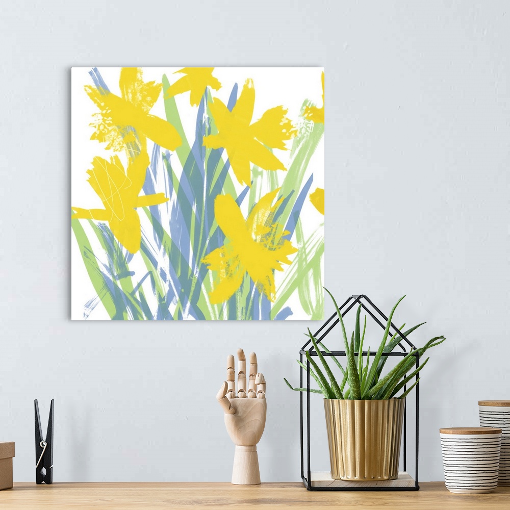 A bohemian room featuring Spring Daffodils