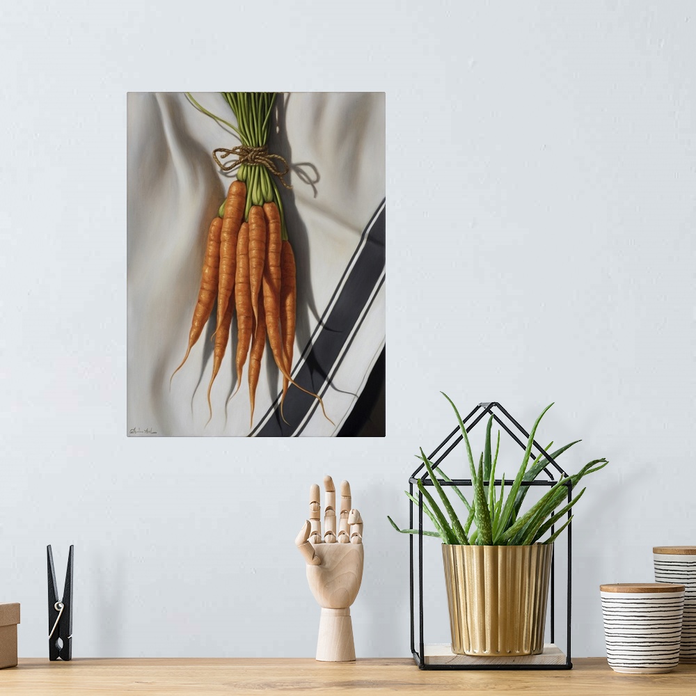 A bohemian room featuring Still Life With Carrots