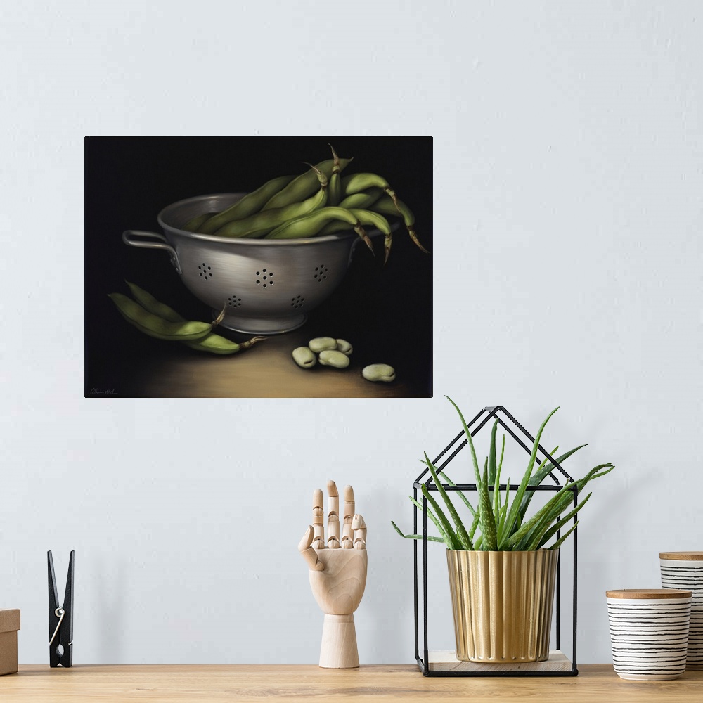 A bohemian room featuring Still Life With Fava Beans