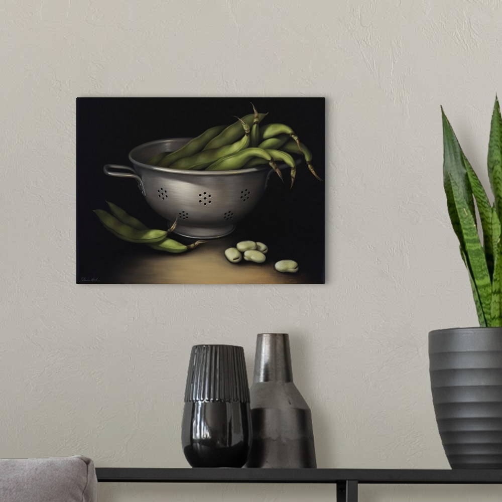 A modern room featuring Still Life With Fava Beans