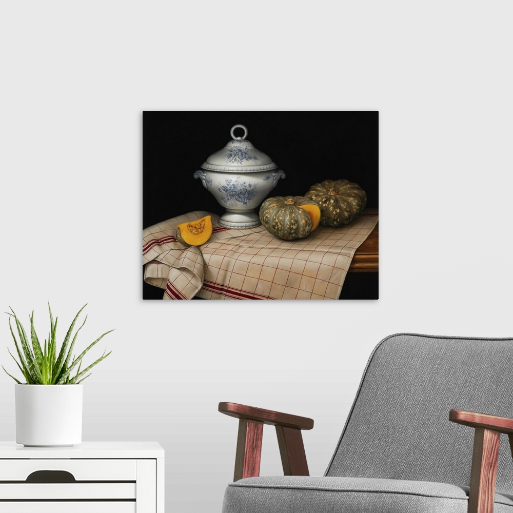 A modern room featuring Still Life With French Tureen, 2020