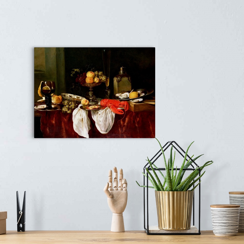 A bohemian room featuring Still Life with Lobster