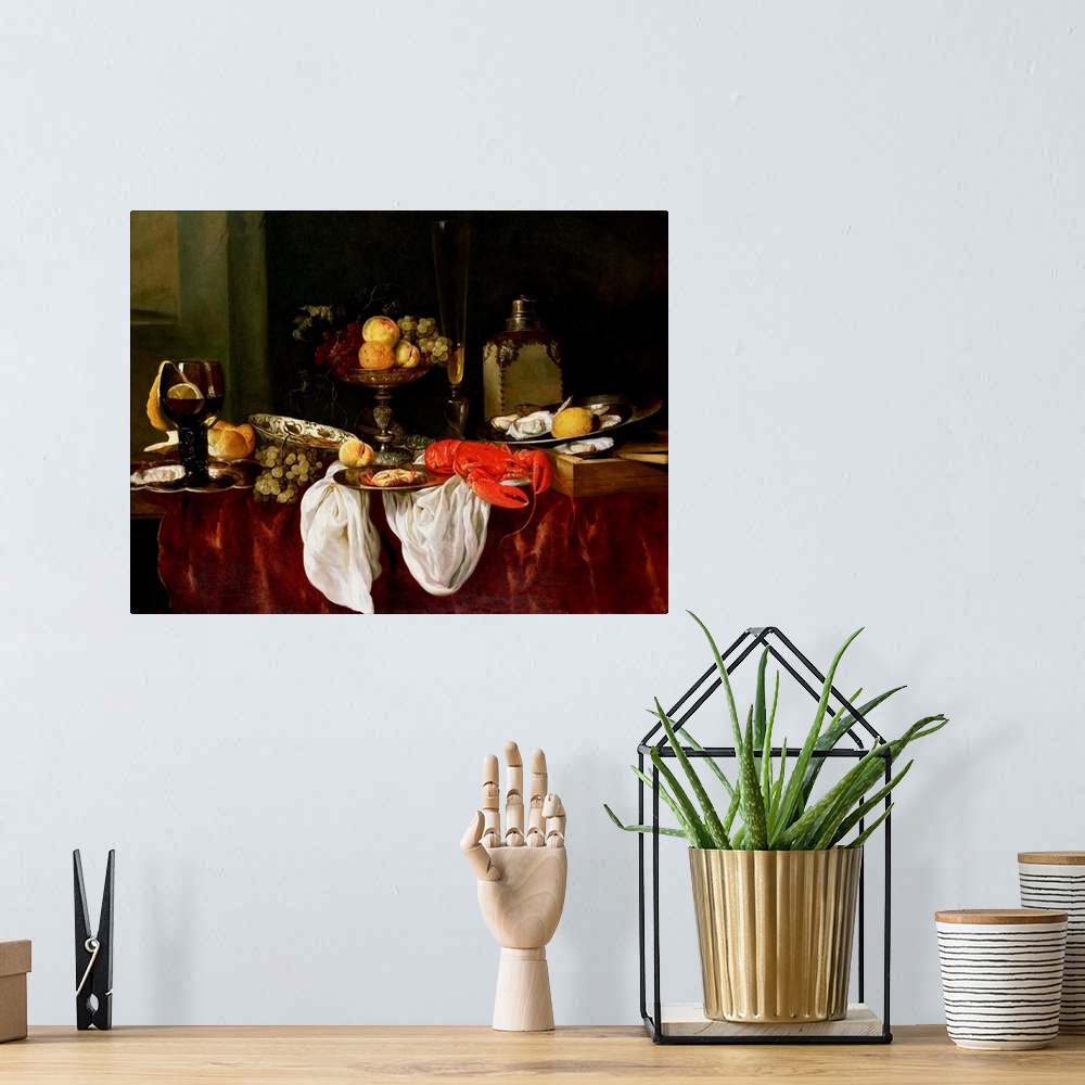 A bohemian room featuring Still Life with Lobster