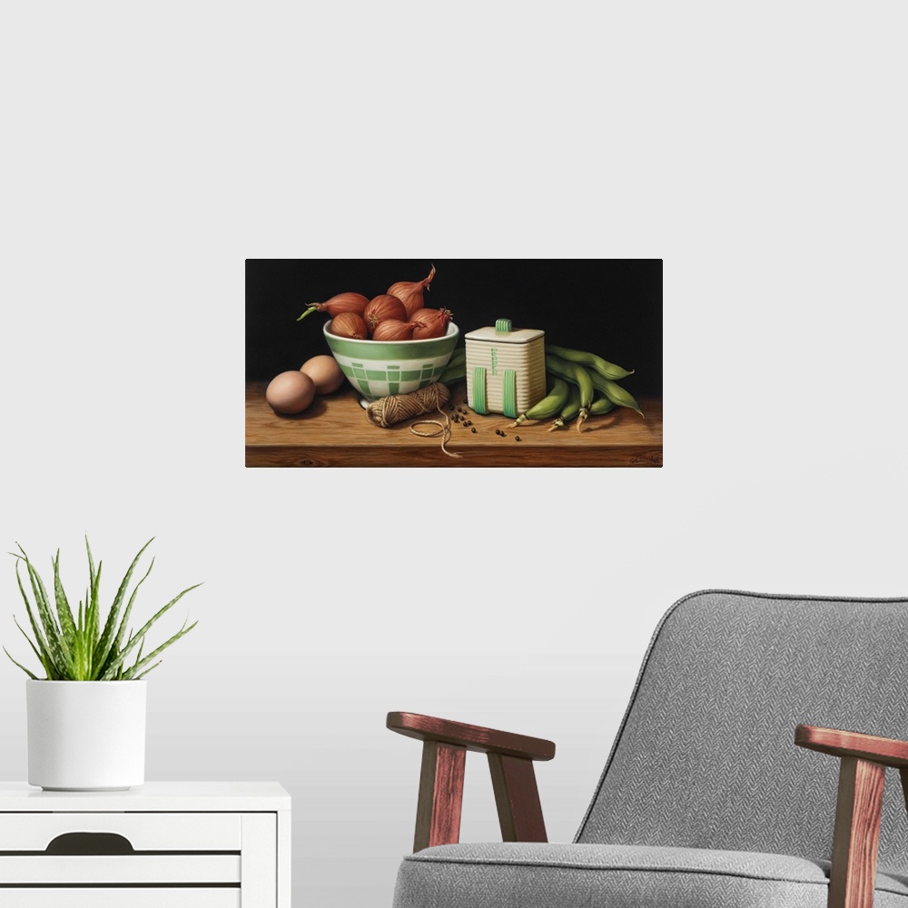 A modern room featuring Still Life With Peppercorns