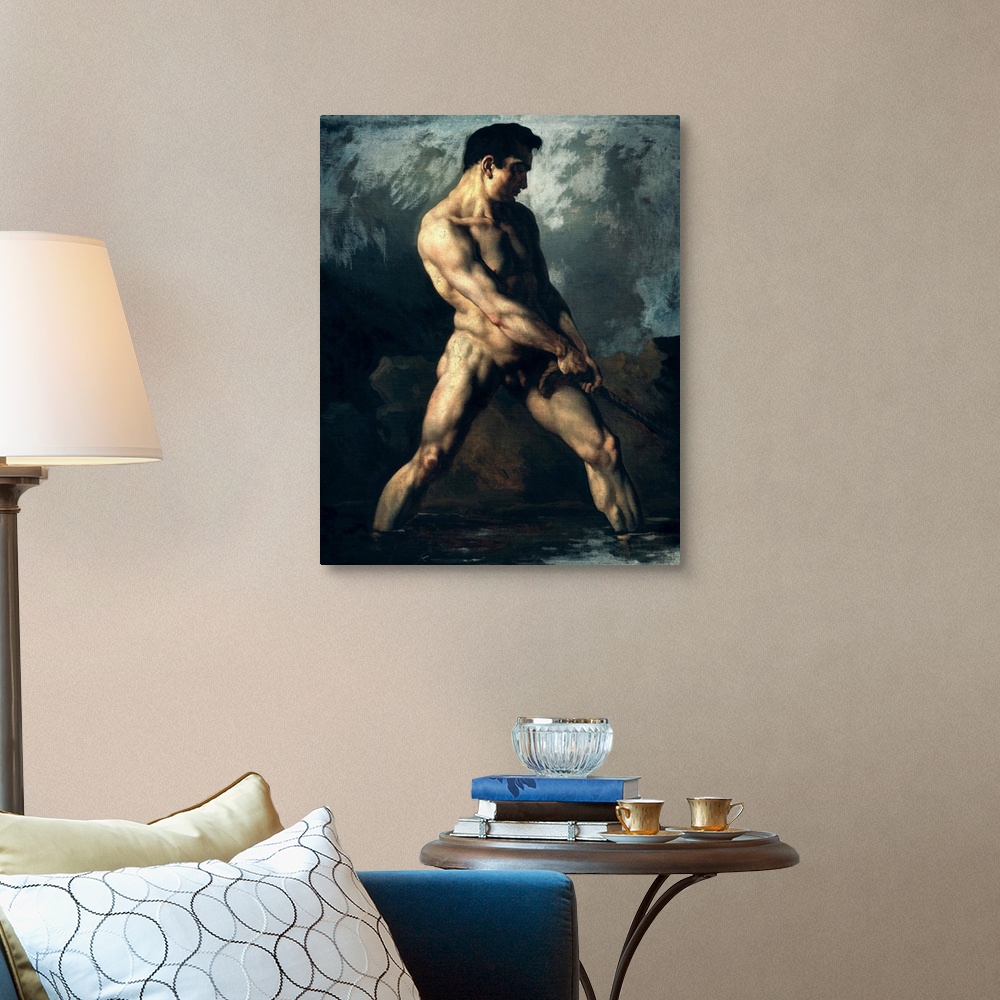 A traditional room featuring Study of a Male Nude