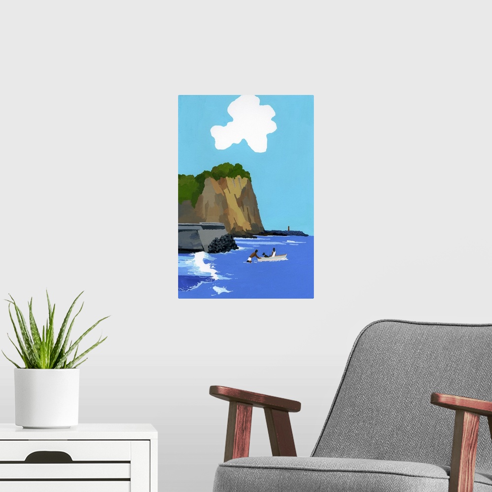 A modern room featuring Summer And Sea And Boat