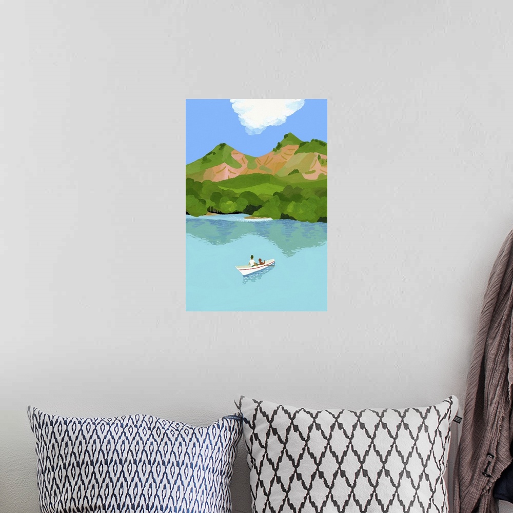 A bohemian room featuring Summer Vacation In The Mountains And Boats