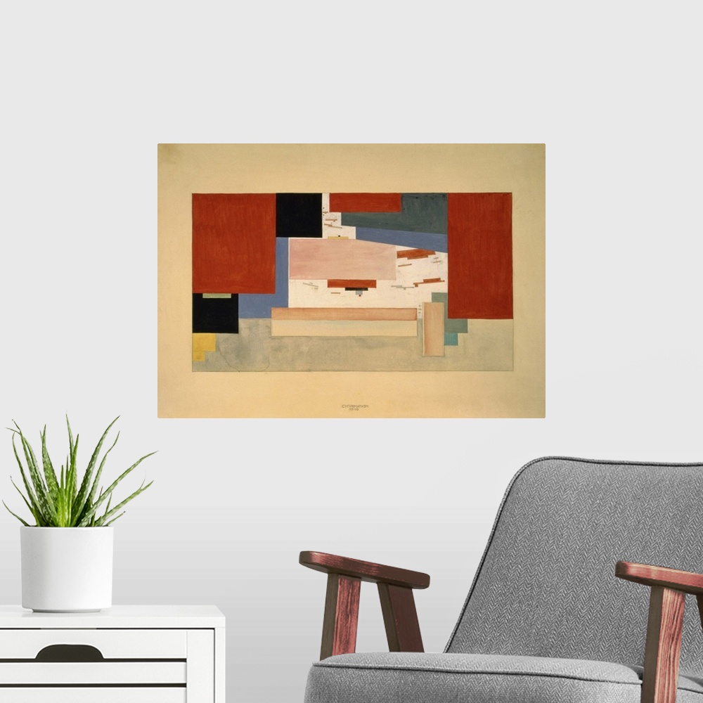 A modern room featuring Suprematism, 1919