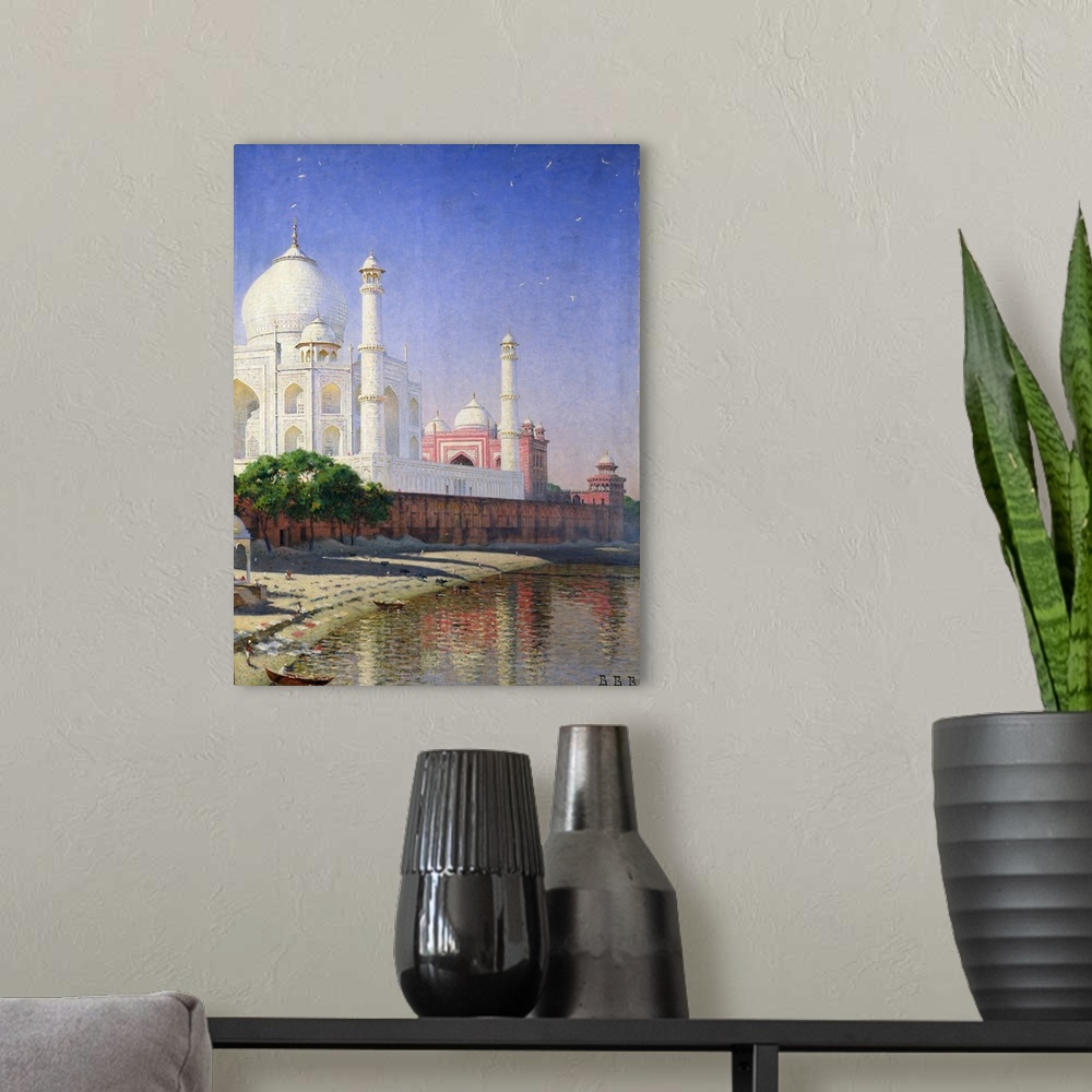 A modern room featuring Taj Mahal