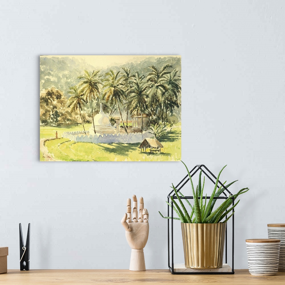 A bohemian room featuring Temple In The Paddy Fields