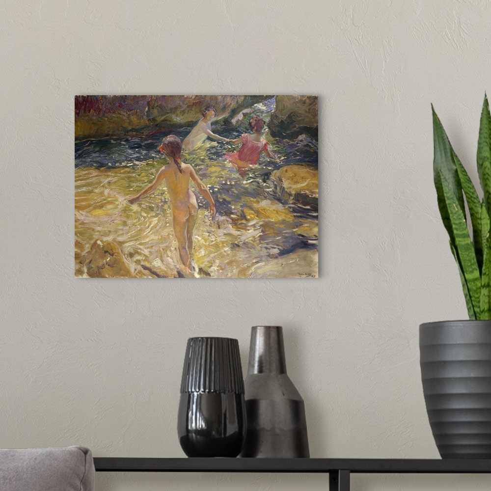 A modern room featuring Javea, south of Valencia. Originally oil on canvas