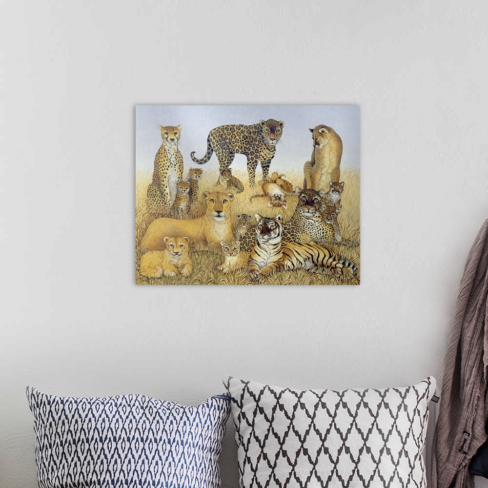 A bohemian room featuring The Big Cats