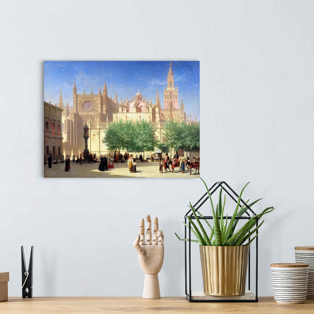 A bohemian room featuring The Cathedral of Seville