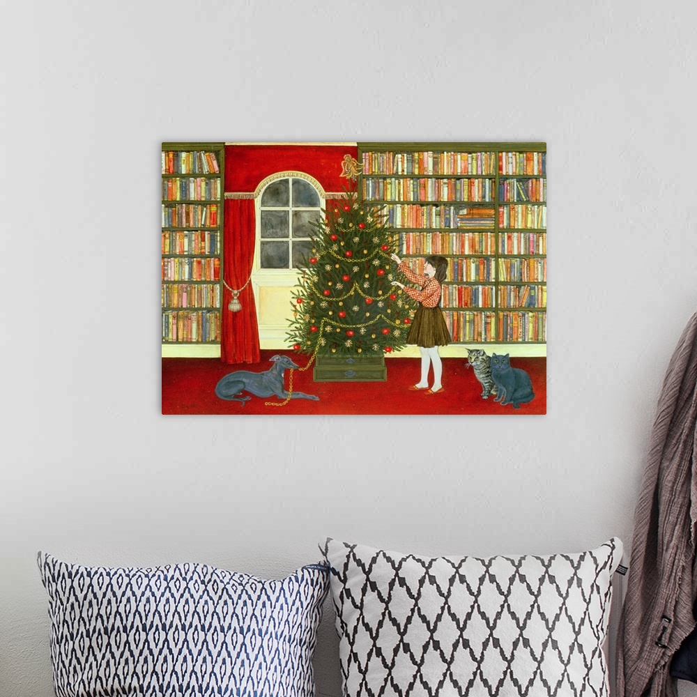 A bohemian room featuring The Christmas Tree