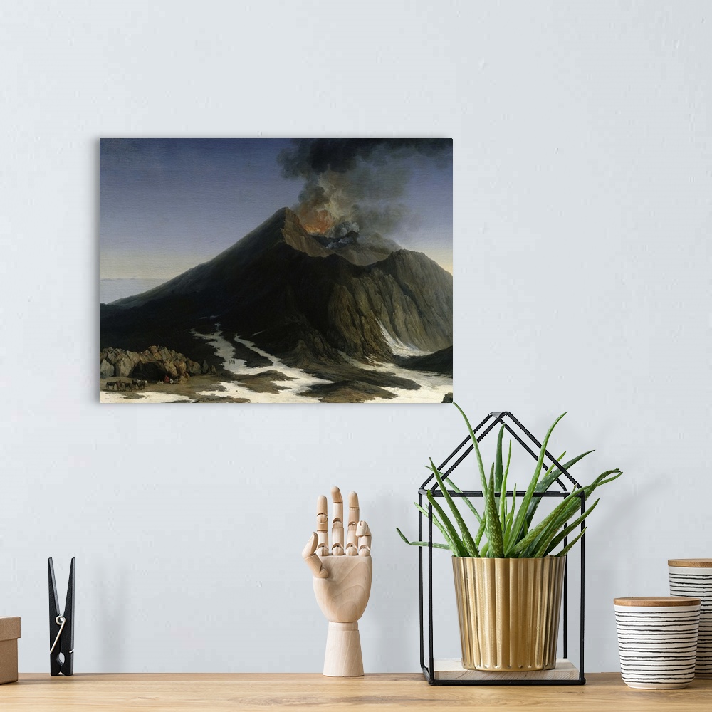 A bohemian room featuring The Eruption of Etna