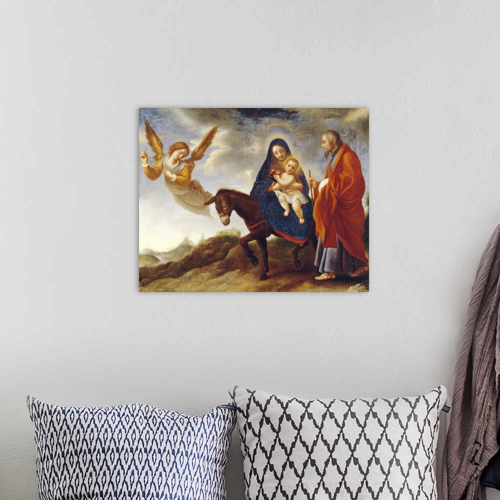 A bohemian room featuring The Flight into Egypt, c.1648-50
