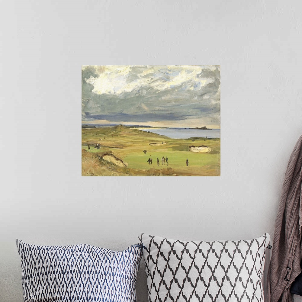 A bohemian room featuring The Golf Links, North Berwick Sir John Lavery (1856-1941) (Originally oil on canvas), 1919