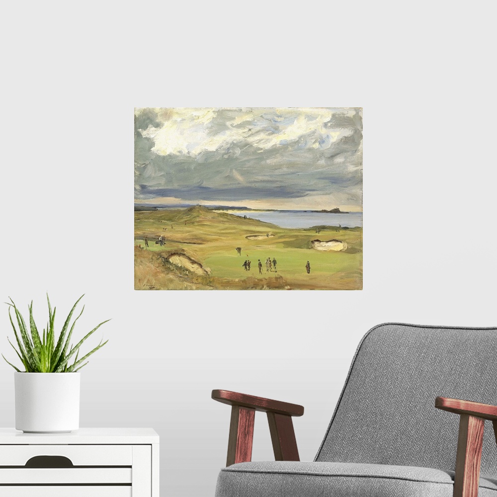 A modern room featuring The Golf Links, North Berwick Sir John Lavery (1856-1941) (Originally oil on canvas), 1919